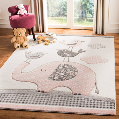 Safavieh Carousel Kids Crk127P Pink/Ivory Rug - Safavieh - crk127p - 3sq