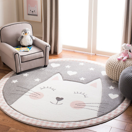 Safavieh Carousel Kids Crk134P Pink/Grey Rug - Safavieh - crk134p - 3r