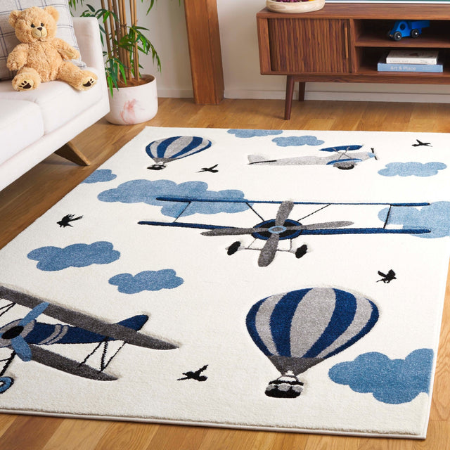 Safavieh Carousel Kids Crk137A Ivory/Blue Rug - Safavieh - crk137a - 2