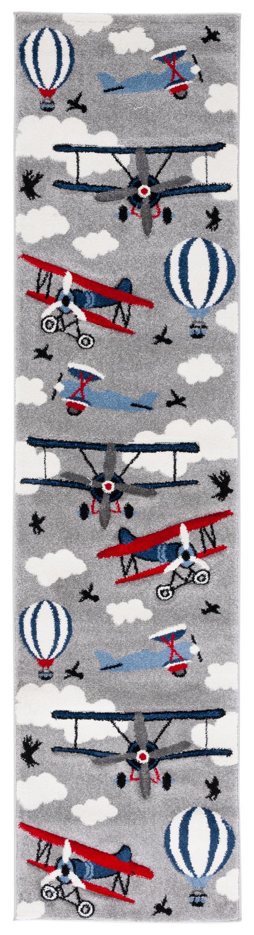 Safavieh Carousel Kids Crk137F Light Grey/Red Rug - Safavieh - crk137f - 24