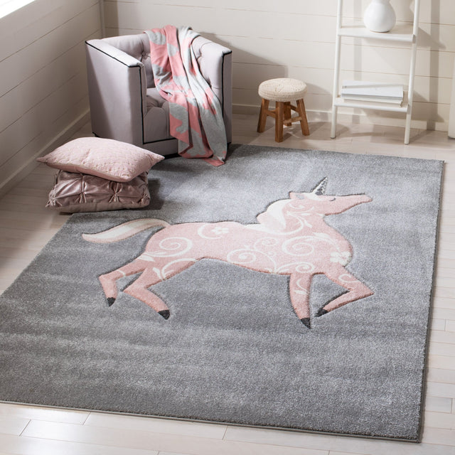 Safavieh Carousel Kids Crk163F Grey/Pink Rugs - Safavieh - crk163f - 2