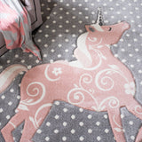 Safavieh Carousel Kids Crk163G Grey/Ivory/Pink Rugs - Safavieh - crk163g - 3r