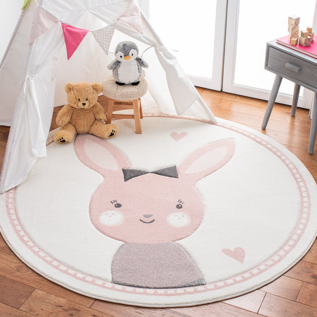 Safavieh Carousel Kids Crk166A Ivory/Pink Rugs - Safavieh - crk166a - 5r