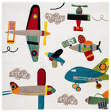 Safavieh Carousel Kids Crk167A Ivory/Blue Rugs - Safavieh - crk167a - 5sq