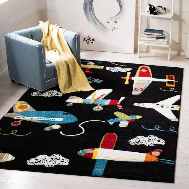 Safavieh Carousel Kids Crk167Z Black/Ivory Rugs - Safavieh - crk167z - 2