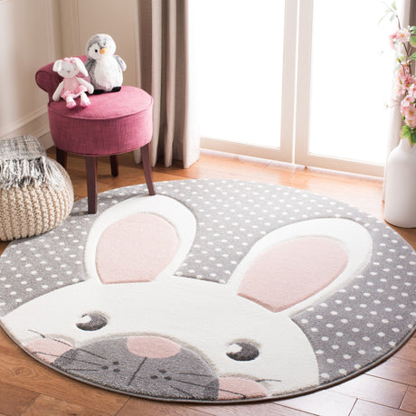 Safavieh Carousel Kids Crk168P Pink/Grey Rug - Safavieh - crk168p - 3r