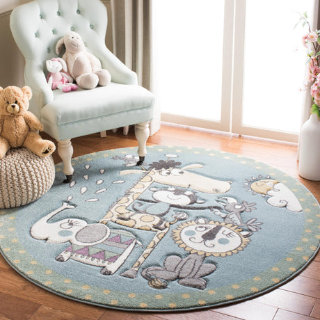 Safavieh Carousel Kids Crk185A Ivory/Blue Rugs - Safavieh - crk185a - 4r