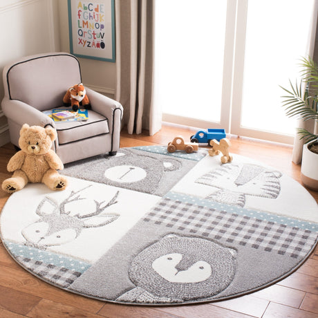 Safavieh Carousel Kids Crk188B Grey/Ivory Rug - Safavieh - crk188b - 3r