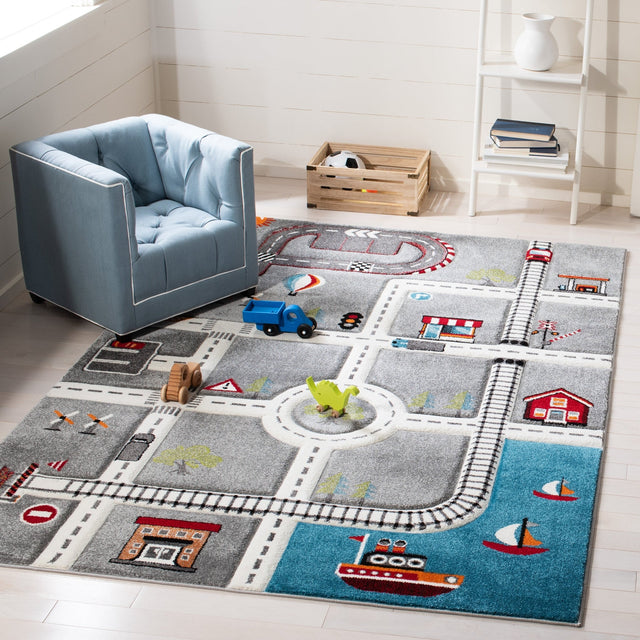 Safavieh Carousel Kids Crk192F Grey/Ivory Rug - Safavieh - crk192f - 10