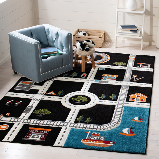 Safavieh Carousel Kids Crk192Z Black/Ivory Rug - Safavieh - crk192z - 24