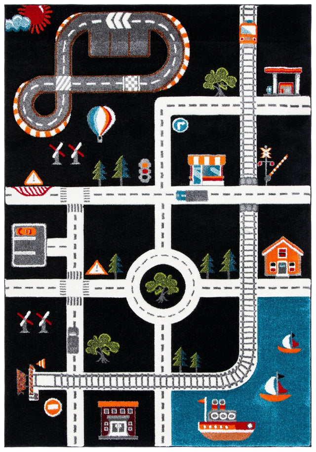 Safavieh Carousel Kids Crk192Z Black/Ivory Rug - Safavieh - crk192z - 24