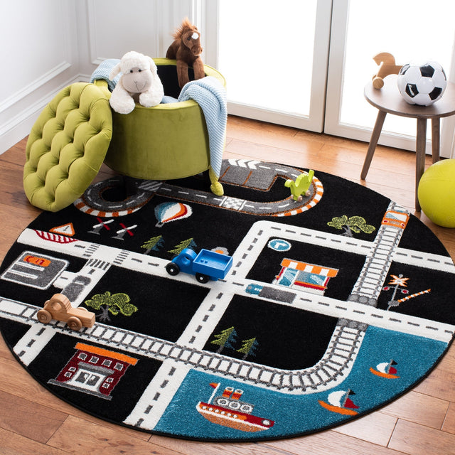 Safavieh Carousel Kids Crk192Z Black/Ivory Rug - Safavieh - crk192z - 8r