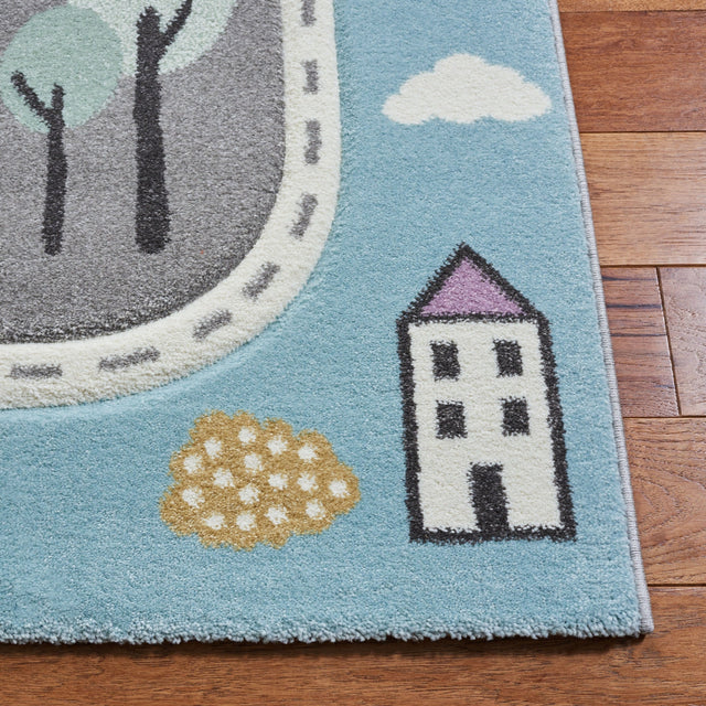 Safavieh Carousel Kids Crk193F Grey/Light Blue Rug - Safavieh - crk193f - 3r