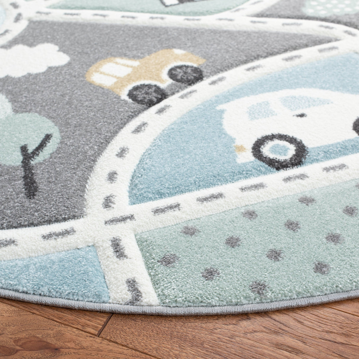 Safavieh Carousel Kids Crk193F Grey/Light Blue Rug - Safavieh - crk193f - 3r