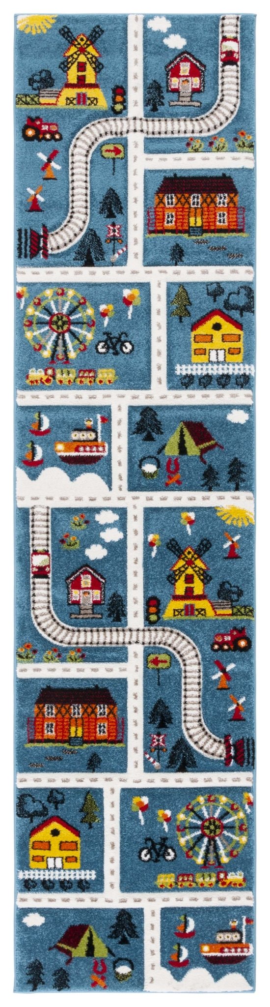 Safavieh Carousel Kids Crk197M Blue/Beige Rug - Safavieh - crk197m - 28