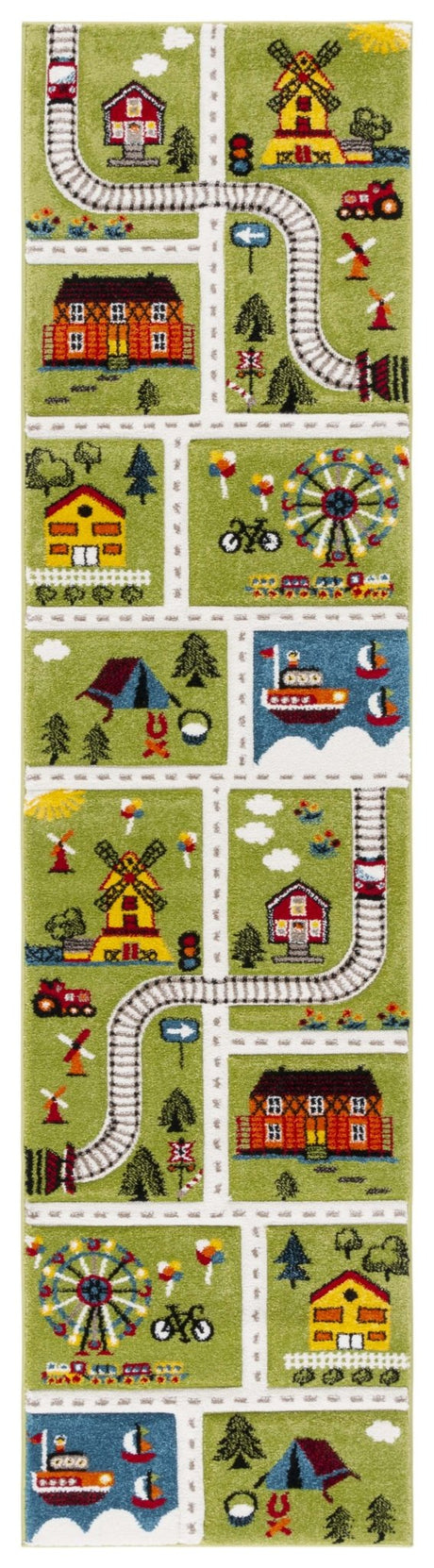 Safavieh Carousel Kids Crk197Y Green/Beige Rug - Safavieh - crk197y - 28