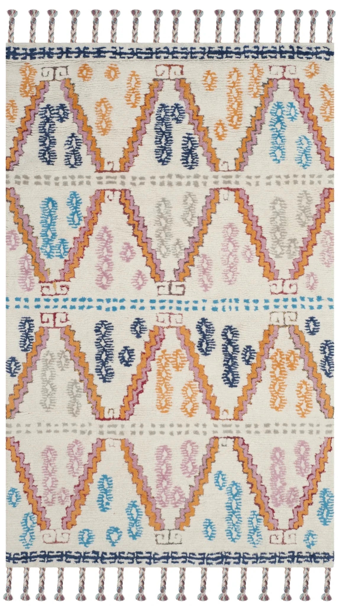 Safavieh Casablanca 5'-0" x 8'-0" Rug in Ivory / Multi