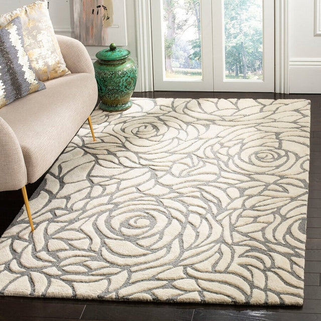 Safavieh Casablanca Csb304A Ivory / Grey Rugs - Safavieh - csb304a - 4