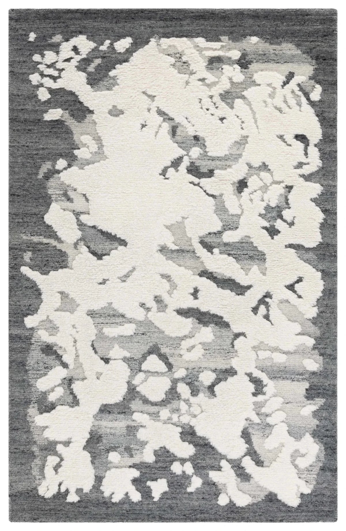Safavieh Casablanca 4'-0" x 6'-0" Rug in Dark Grey / Ivory