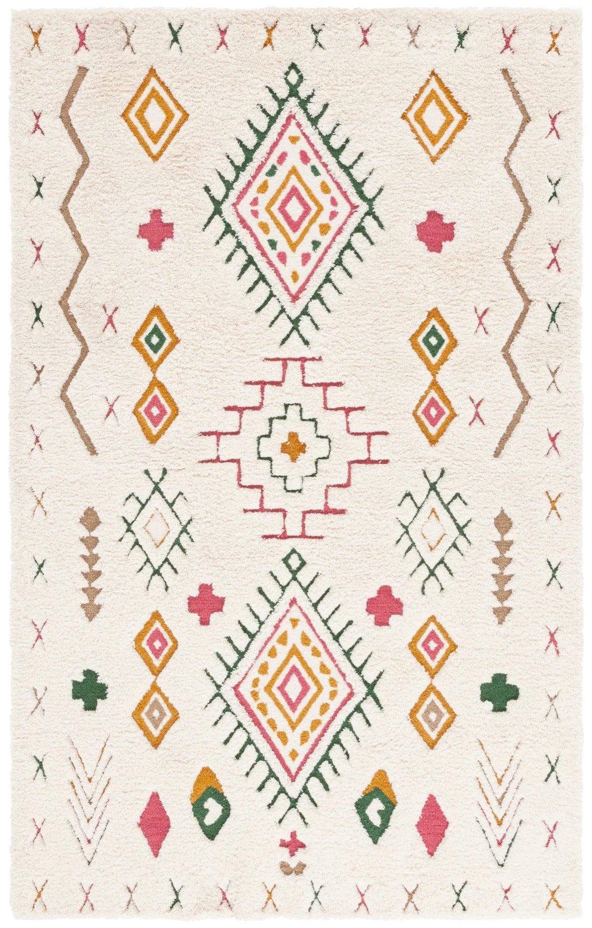 Safavieh Casablanca 4'-0" x 6'-0" Rug in Ivory / Pink
