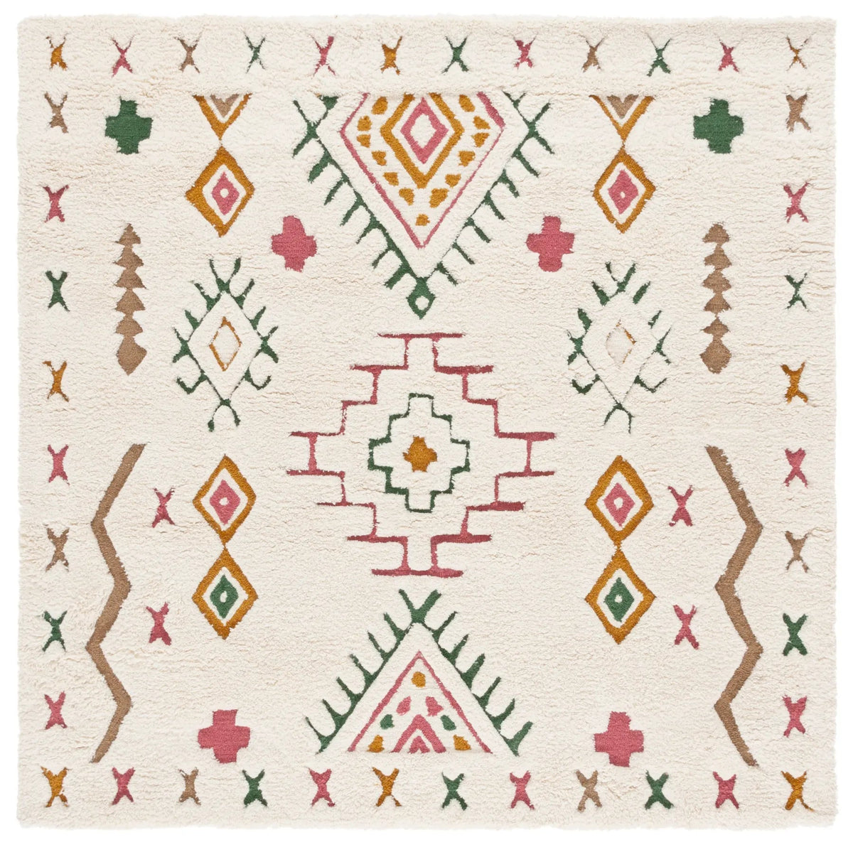 Safavieh Casablanca 6'-0" x 6'-0" Rug in Ivory / Pink