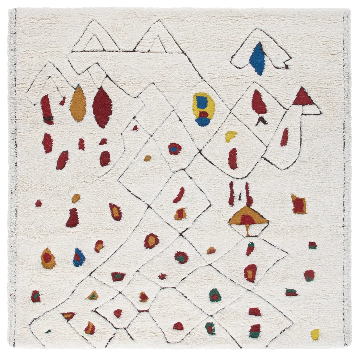 Safavieh Casablanca 6'-0" x 6'-0" Rug in Ivory / Red