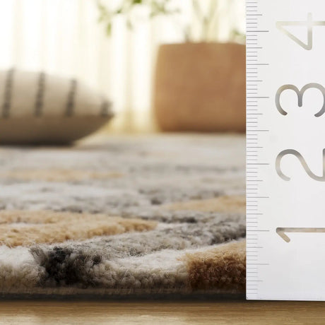 Safavieh Casablanca Shag 4'-0" x 6'-0" Rug in Ivory / Rust