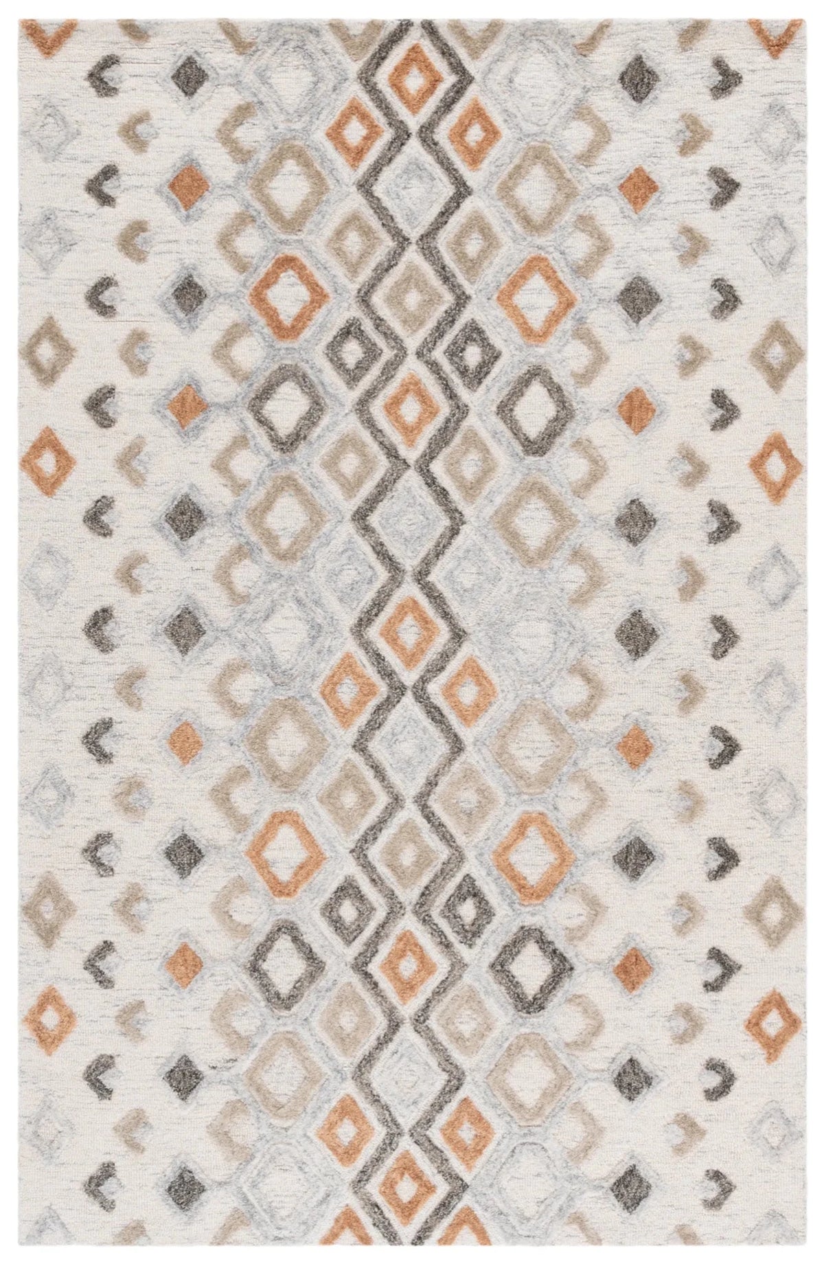 Safavieh Casablanca Shag 4'-0" x 6'-0" Rug in Ivory / Rust