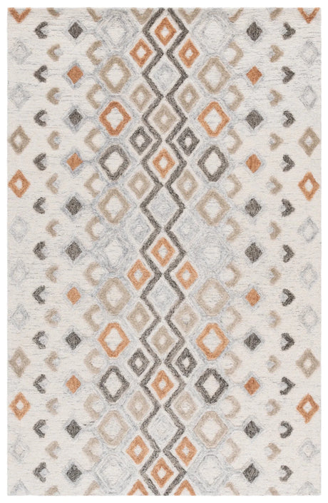 Safavieh Casablanca Shag 4'-0" x 6'-0" Rug in Ivory / Rust