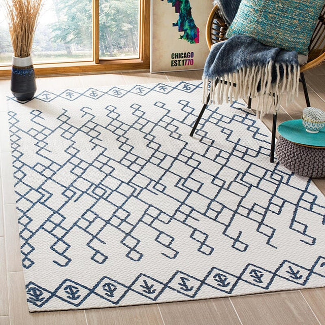 Safavieh Cedar Brook Cdr501C Ivory / Navy Rugs - Safavieh - cdr501c - 24