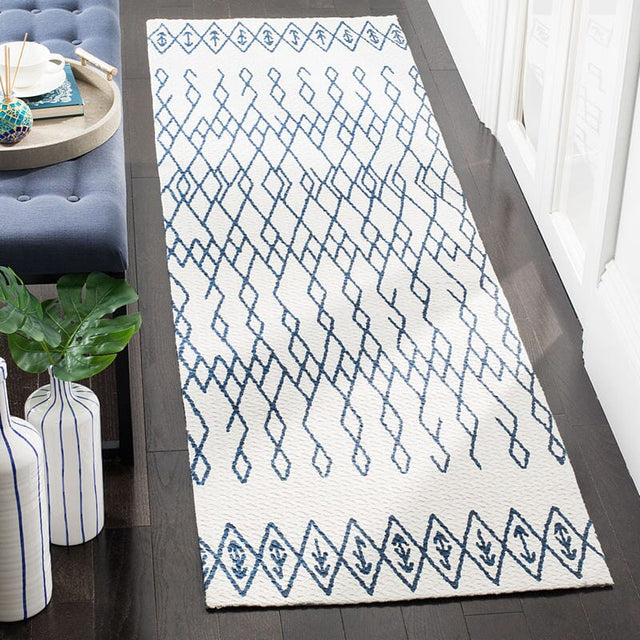 Safavieh Cedar Brook Cdr501C Ivory / Navy Rugs - Safavieh - cdr501c - 6sq