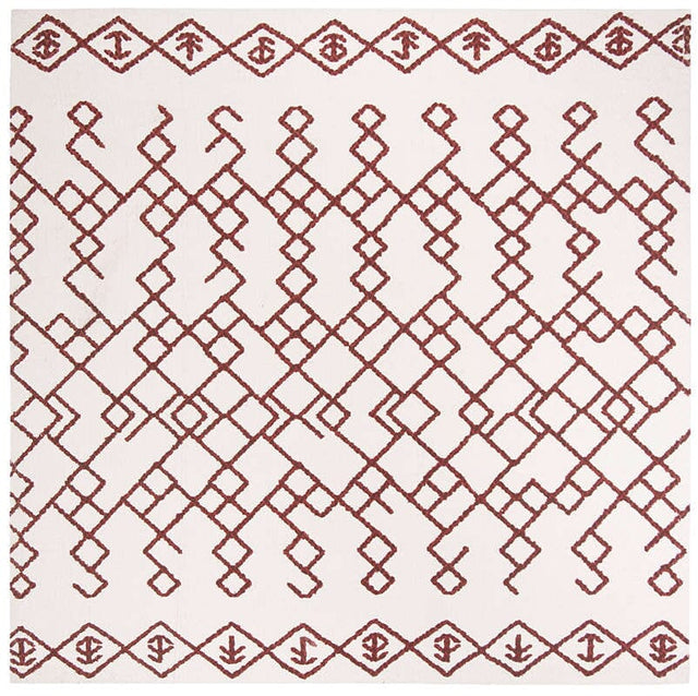 Safavieh Cedar Brook Cdr501D Ivory / Rust Rugs - Safavieh - cdr501d - 6sq