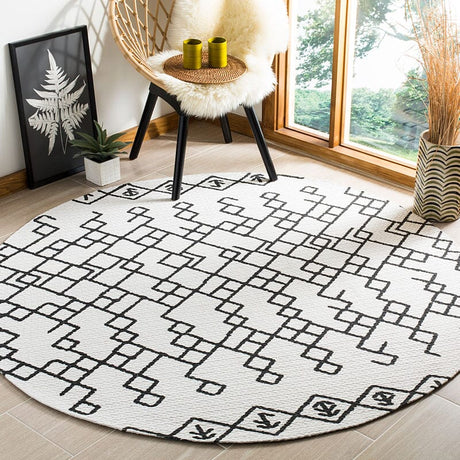 Safavieh Cedar Brook Cdr501E Ivory / Black Rugs - Safavieh - cdr501e - 6sq