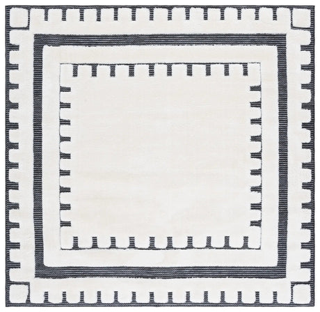 Safavieh Celebrity 800 6'-7" x 6'-7" Rug in Ivory / Black