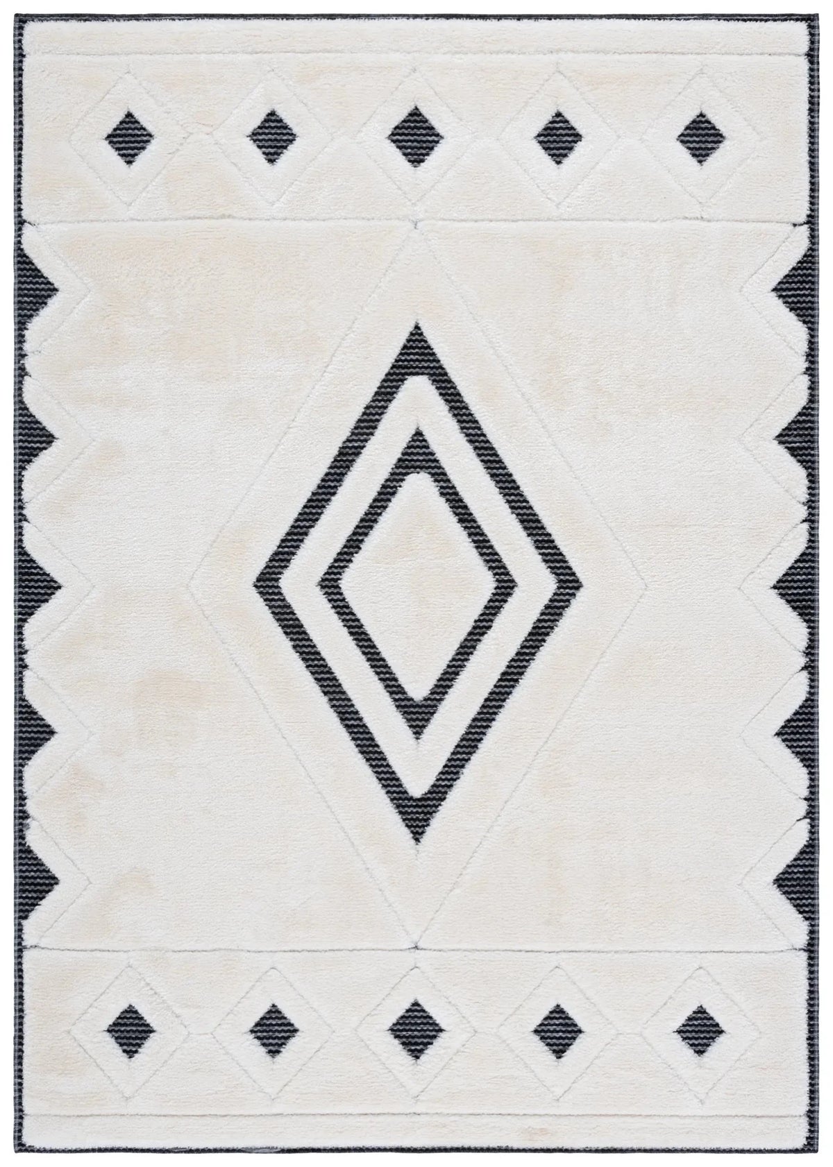 Safavieh Celebrity 800 4'-0" x 6'-0" Rug in Ivory / Black