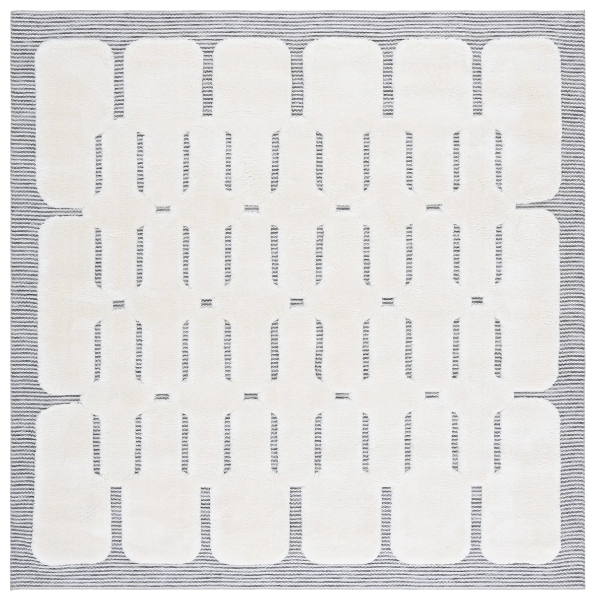 Safavieh Celebrity 800 6'-7" x 6'-7" Rug in Ivory / Grey