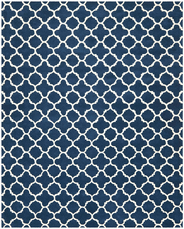 Safavieh Chatham Cht717C Dark Blue / Ivory Rugs - Safavieh - cht717c - 7r