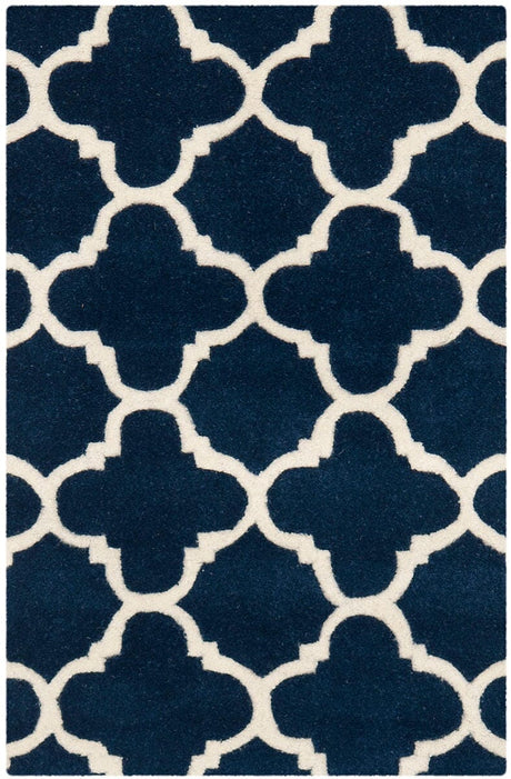 Safavieh Chatham Cht717C Dark Blue / Ivory Rugs - Safavieh - cht717c - 7r