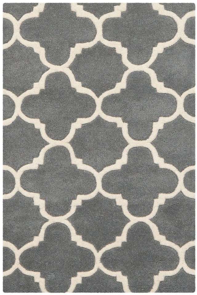 Safavieh Chatham Cht717D Dark Grey / Ivory Rugs - Safavieh - cht717d - 7r