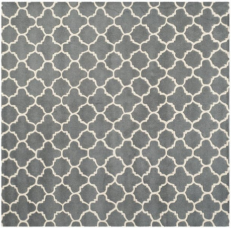 Safavieh Chatham Cht717D Dark Grey / Ivory Rugs - Safavieh - cht717d - 7sq