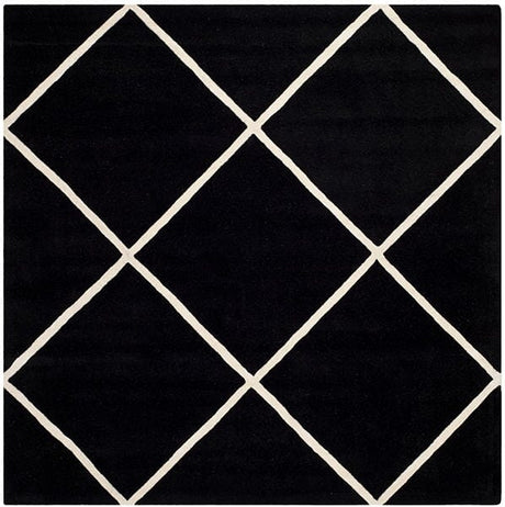 Safavieh Chatham Cht720K Black / Ivory Rugs - Safavieh - cht720k - 7sq