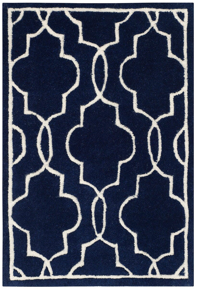 Safavieh Chatham Cht723C Dark Blue / Ivory Rugs - Safavieh - cht723c - 5r