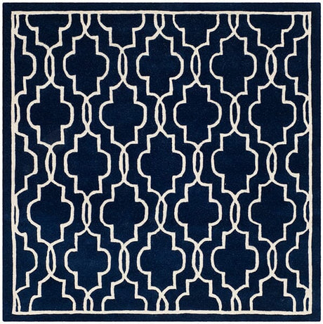 Safavieh Chatham Cht723C Dark Blue / Ivory Rugs - Safavieh - cht723c - 5sq