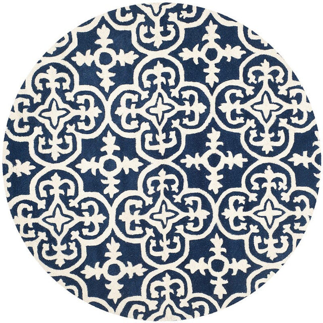 Safavieh Chatham Cht729C Dark Blue / Ivory Rugs - Safavieh - cht729c - 5r