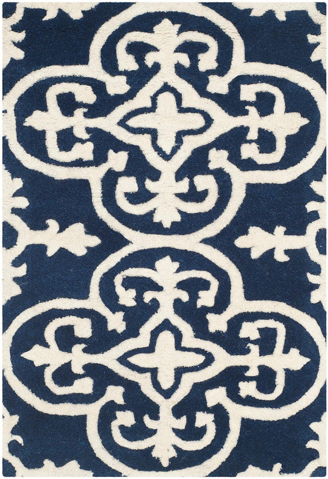 Safavieh Chatham Cht729C Dark Blue / Ivory Rugs - Safavieh - cht729c - 5r