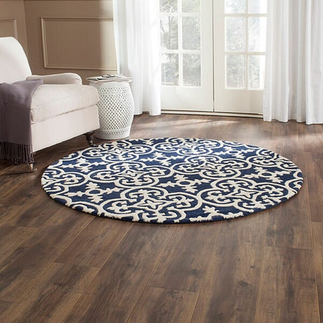 Safavieh Chatham Cht729C Dark Blue / Ivory Rugs - Safavieh - cht729c - 5sq