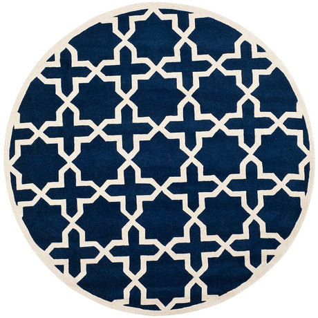 Safavieh Chatham Cht732C Dark Blue / Ivory Rugs - Safavieh - cht732c - 4r