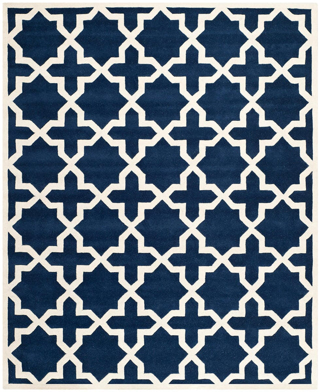 Safavieh Chatham Cht732C Dark Blue / Ivory Rugs - Safavieh - cht732c - 4r