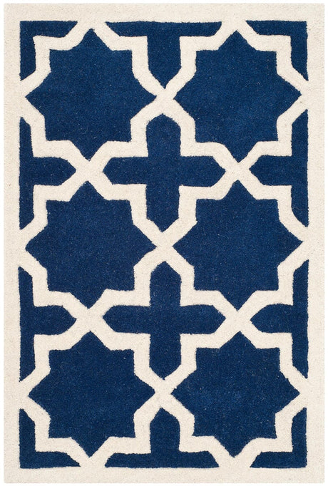 Safavieh Chatham Cht732C Dark Blue / Ivory Rugs - Safavieh - cht732c - 4r