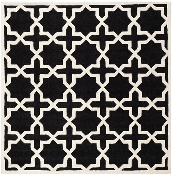 Safavieh Chatham Cht732K Black / Ivory Rugs - Safavieh - cht732k - 7sq